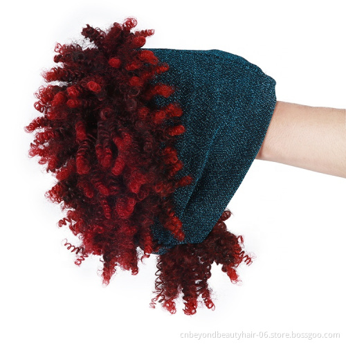 Short Afro Kinky curly headband wig High Temperature Natural Synthetic Headband Wigs Fluffy Headband Wigs